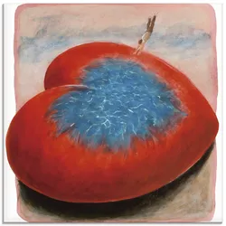 Artland Glasbild »Sprung ins kalte Wasser«, Herzen, (1 St.), in verschiedenen Größen Artland Farbe Bild(er): rot