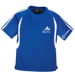 Discho Tennis T-Shirt Fancy - blau/weiss L