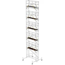 Günzburger Munk Rollgerüst SG 0,75 x 2,45 m mit Fahrbalken Plattformhöhe 10,54 m