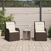 vidaXL Gartenbank 2 pcs 110 x 60 x 80 cm Braun
