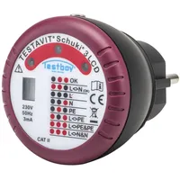 Testboy Testavit Schuki 3 LCD Steckdosentester CAT II 300V)