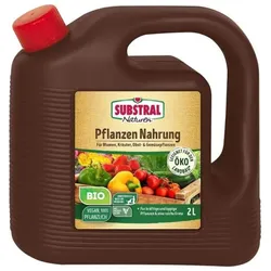 Substral Naturen Bio Pflanzen-Nahrung, veganer Flüssigdünger für Zierpflanzen, Obst & Gemüse, 2 L, 83450