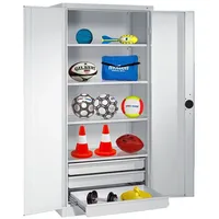C+P Sportgeräteschrank mit Schubladen und Vollblech-Flügeltüren (Typ 4), HxBxT