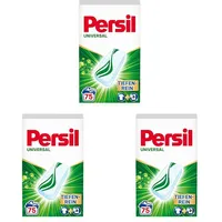 Persil Power Bars Universal Waschmittel (75 Waschladungen), vordosiertes Vollwaschmittel mit biologisch abbaubarem Schutzfilm, für reine Wäsche & hygienische Frische für die Maschine (Packung mit 3)