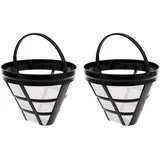 Kaffeefilter Wiederverwendbar Größe 4, 2 Stück Kegelförmig Dauerkaffeefilter für 8-12 Tassen Kaffee, Waschbar Kaffeetropfer Mehrwegfilter, Papierloser Kaffeefilter zur Herstellung von Manuellem Kaffee