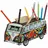 Werkhaus Stiftebox VW-Bus T1 Herzen Stiftehalter Bunt