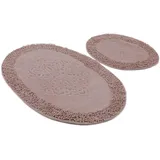 Badteppich-Set (2-teilig) Hellbraun