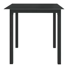 vidaXL Gartentisch 80 x 80 x 74 cm Schwarz