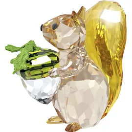 Swarovski Idyllia Eichhörnchen und Eichel, Fantasievolle Kristallfigur mit Strahlenden Kristallen
