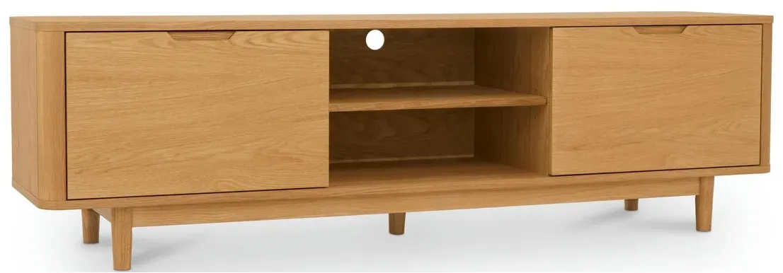 TV-Board Gorbin Eiche Natur 180 cm - mit Türen & Soft-Close