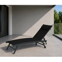 Gardissimo Elli Sonnenliege 200 x 70 x 30 cm Schwarz