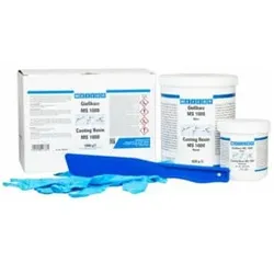 WEICON Gießharz MS 1000, Epoxidharz-System für Verklebungen, Laminieren und Vergießen, 1 kg, transparent, geringe Eigenfarbe