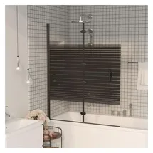 vidaXL Faltbare Duschkabine ESG 120x140 cm Schwarz