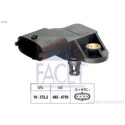 FACET Sensor, Ladedruck Made in Italy - OE Equivalent Ladedruck,Sensor, Saugrohrdruck,Luftdrucksensor, Höhenanpassung,Sensor, Abgasdruck  für GENERAL