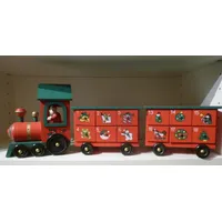 Adventskalender Zug Eisenbahn Holz 24 Schubladen wieder verwendbar selbstfüllen