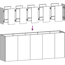 vidaXL Pflanzkübel 200 x 40 x 80 cm Anthrazit