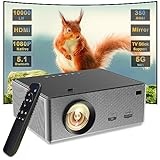 Tragbarer 2.4G / 5G WiFi Beamer Bluetooth Projektor unterstützt 4 K 170 Zoll Full HD Heimkino 500 Ansi Lumen Tragbarer Mini-WLAN-Bluetooth-Projektor