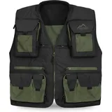 normani Outdoor Sports Herren Outdoor-Weste Kajikia in Schwarz/Oliv | Gr.: XL