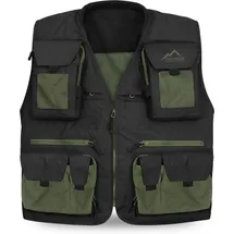normani Outdoor Sports Herren Outdoor-Weste Kajikia in Schwarz/Oliv | Gr.: XL