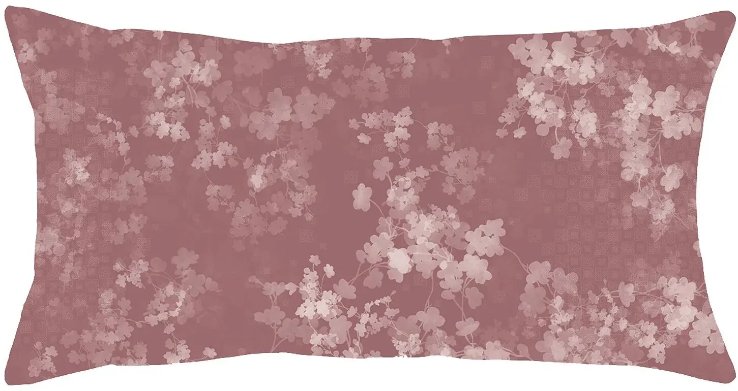Curt Bauer Mako-Brokat-Damast Bettwäsche Flora rosenbraun Kissenbezug einzeln 40x80 cm - pink