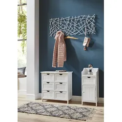 Wandgarderobe MIKADO - weiß