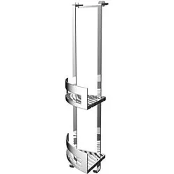 Emco System 2 Türetagere 354500126 chrom, 2 tiefe Eck-Körbe