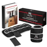 NAJATO Sports Gewichtsmanschette [2er Set] – Gewichte für Beine mit reflektierender Umrandung – Gewichtsmanschetten Fuß – Ankle Weights mit verstellbaren Gewichten