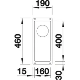 Blanco Subline 160-U InFino Unterbau Becken mittig schwarz (525981)