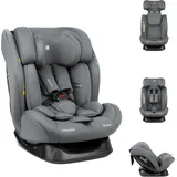 KIKKABOO Kindersitz i-Explore i-Size (40 - 150 cm) verstellbare Kopfstütze, Gurt grau