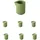 APS THE GRID 6 Stück", grün, B:4,5cm H:4,5cm, Porzellan salbei, 40 ml, Ø 4,5 cm, stapelbar,