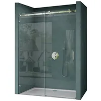 mai & mai Duschtür Nischentür dusche Duschabtrennung Duschkabine Schiebetür 8mm ESG in Klarglas mit NANO 4-Punktbefestigung BxH: 100x195cm Teramo04-2