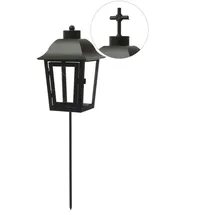 MARELIDA Laterne aus Metall mit 2 wechselbaren Spitzen und Erdspieß H:... 51cm in schwarz