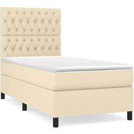 vidaXL Boxspringbett 90 x 200 cm Creme