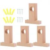 iplusmile Holz Gardinenstange Halterung: 4 Stücke Halterung für Gardinenstange mit Schrauben 30mm Durchmesser für Gardinenstangen 25mm