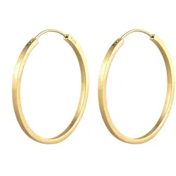 Elli PREMIUM Basic Creolen Geo 925 Silber goldfarben Damen 