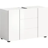 xonox.home Waschbeckenunterschrank Vira 82 x 56 x 34 cm Weiß Hochglanz