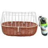 Aumüller Fahrrad-Tierkorb gesotten + Schutzhaube - Steuerkopfmontage vorne