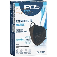 Ipos Ffp2 Atemschutzmaske schwarz 10 St