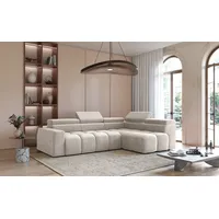 Fun Möbel Ecksofa Designersofa DARCY in Stoff Salvador Beige