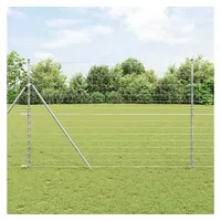 vidaXL Wildzaun 1000 x 160 cm Silber/Eisen