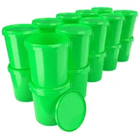 FixedByU 20x Eimer mit Deckel 16 Liter Grün -