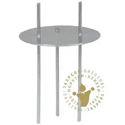 Jaspers Kerzen Kerzen-Brennstopp, Sicherheits-Kerzenhalter für Kerzen bis Ø 40 mm silber, 1 Stück