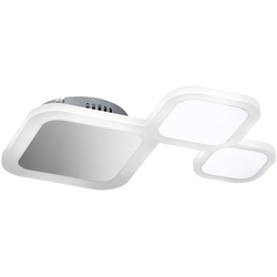 LED Design Decken Leuchte Wohn Ess Zimmer Beleuchtung Chrom Strahler Leuchte DIMMBAR WOFI 9630.03.01.6000