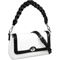 COLLEZIONE ALESSANDRO Schultertasche Schwarz/Weiß Polyurethan