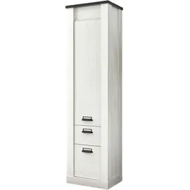 furn.design Stove Hochschrank 51 x 201 cm Weiß/Pinie Holz