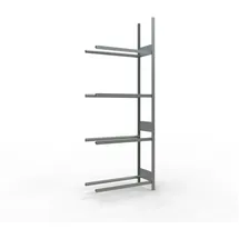 Schulte Lagertechnik Reifenregal Metall 275x100x40 cm silber 4 Ebenen Tragkraft 600 kg