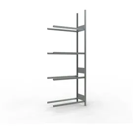 Schulte Lagertechnik Reifenregal Metall 275x100x40 cm silber 4 Ebenen Tragkraft 600 kg