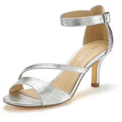Sandalette, mit raffiniertem Riemchen, Gr. 36, silberfarben, , 90104729-36