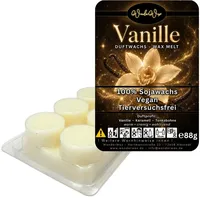 WonderWax Duftwachs WonderWax® Duftriegel 6 x Duftwachs Kreise Weiß, 100% Sojawachs (Vanille), Duftrichtung: Vanille