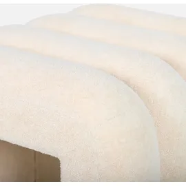 sweeek - 2er-Set zeitgenössische Hocker mit Stoffbezug